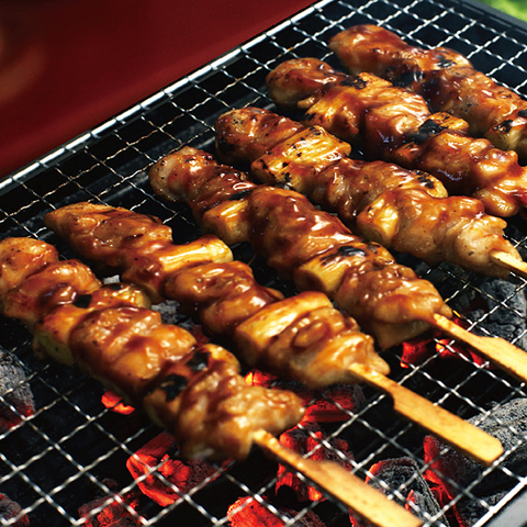 Chareoal Grilled Leg Meat+Scallion Skewers